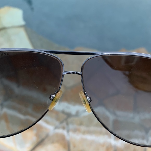 Armani Exchange AX2002 Shiny Gunmetal & Black Aviator Unisex Sunglasses - Picture 10 of 11